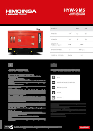 Дизелови генератори HIMOINSA HYW-9 M5