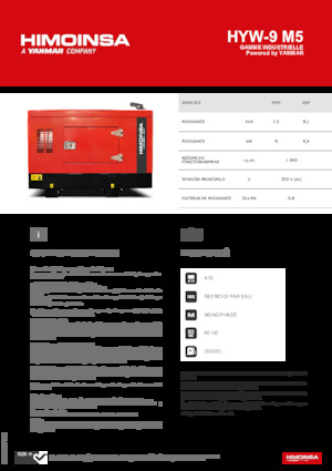 Дизелови генератори HIMOINSA HYW-9 M5
