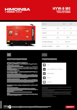Дизелови генератори HIMOINSA HYW-9 M5