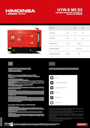 Дизелови генератори HIMOINSA HYW-9 M5 S5