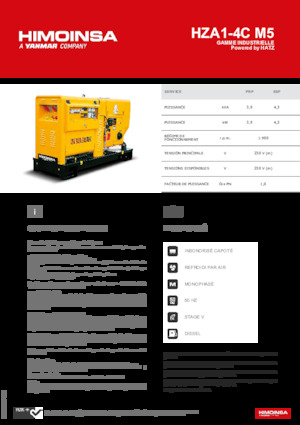 Дизелови генератори HIMOINSA HZA1-4C M5