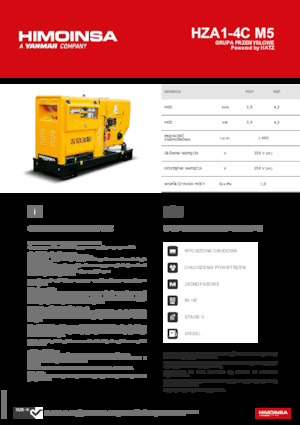 Дизелови генератори HIMOINSA HZA1-4C M5