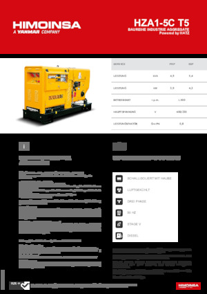 Дизелови генератори HIMOINSA HZA1-5C T5