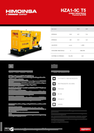 Дизелови генератори HIMOINSA HZA1-5C T5