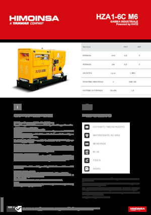 Дизелови генератори HIMOINSA HZA1-6C M6