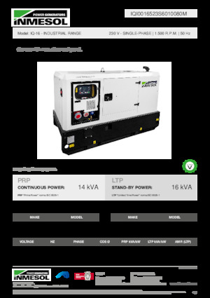Дизелови генератори INMESOL IQ-16