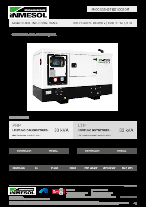 Дизелови генератори INMESOL IR-033
