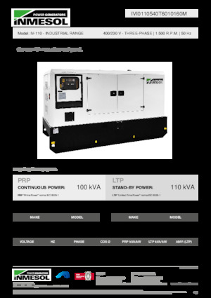 Дизелови генератори INMESOL IV-110