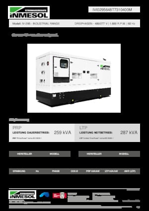 Дизелови генератори INMESOL IV-295