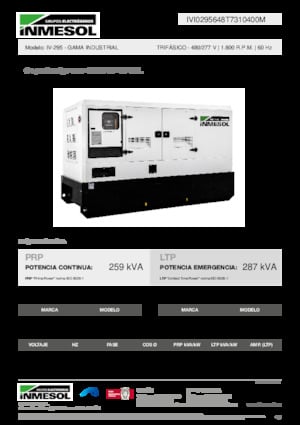 Дизелови генератори INMESOL IV-295