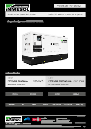 Дизелови генератори INMESOL IV-345