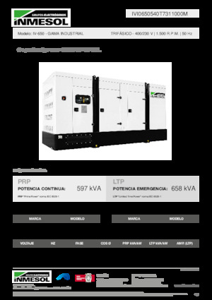 Дизелови генератори INMESOL IV-650