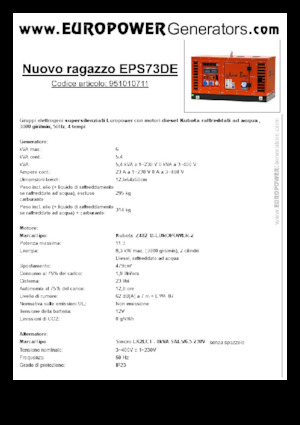 Дизелови генератори Europower New Boy EPS73DE (S)
