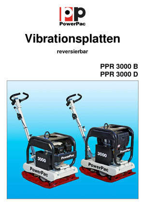 Виброплочи с обратен ход PowerPac PPR 3000D/500