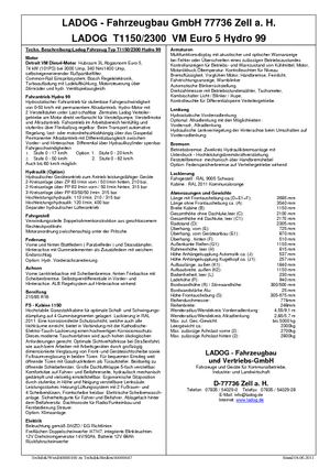 Общински многофункционални превозни средства на дизел Ladog T 1150/2300 T3