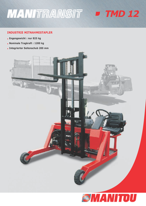 Дизелови вилични високоповдигачи, монтирани върху камион Manitou TMD 12