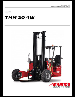 Дизелови вилични високоповдигачи, монтирани върху камион Manitou TMM 20-4 W