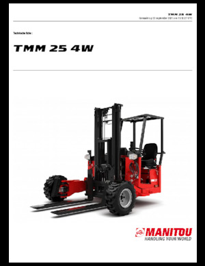 Дизелови вилични високоповдигачи, монтирани върху камион Manitou TMM 25-4 W