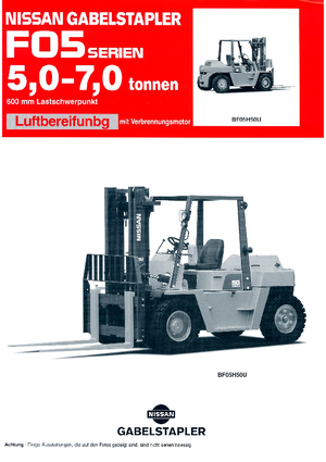 Челни вилични мотокари, дизелови Nissan VF 05 H 70 U