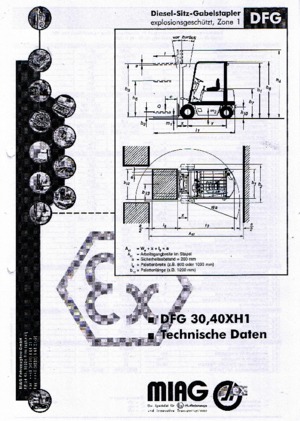 Дизелови вилкови повдигачи с взривна защита Miag DFG 40 XH 1