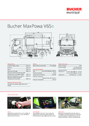 Камиони за метене (чистене), двойна експлоатация Bucher-Schörling MaxPowa V65e