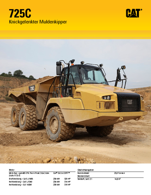 Съчленени самосвали Caterpillar 725C
