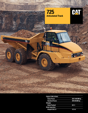 Съчленени самосвали Caterpillar 725