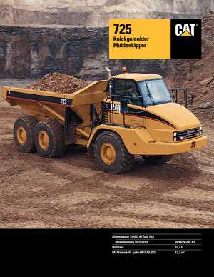 Съчленени самосвали Caterpillar 725