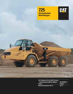 Съчленени самосвали Caterpillar 725