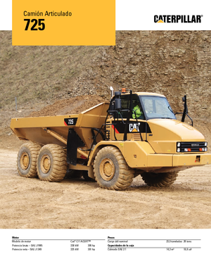 Съчленени самосвали Caterpillar 725
