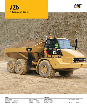 Съчленени самосвали Caterpillar 725