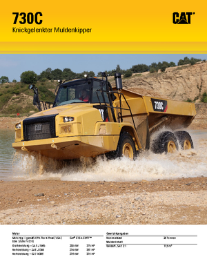 Съчленени самосвали Caterpillar 730C