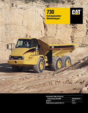 Съчленени самосвали Caterpillar 730