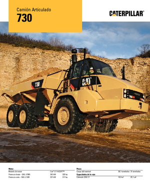 Съчленени самосвали Caterpillar 730