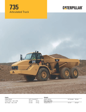 Съчленени самосвали Caterpillar 735B