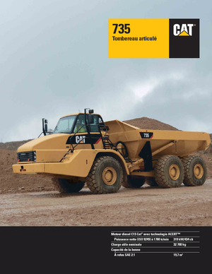 Съчленени самосвали Caterpillar 735B