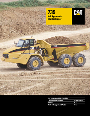 Съчленени самосвали Caterpillar 735