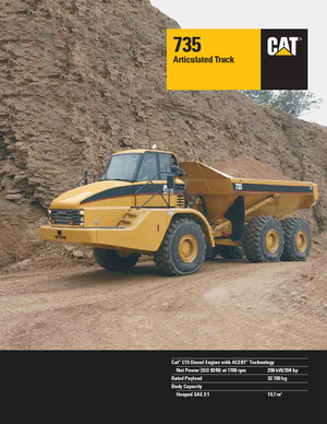 Съчленени самосвали Caterpillar 735