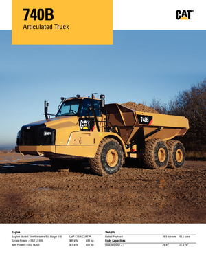 Съчленени самосвали Caterpillar 740B