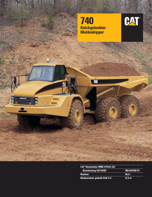 Съчленени самосвали Caterpillar 740