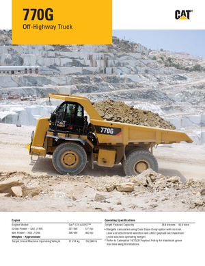 Камиони-самосвали Caterpillar 770G