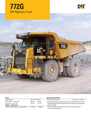 Камиони-самосвали Caterpillar 772G