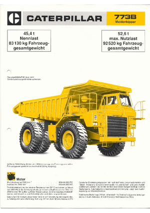 Камиони-самосвали Caterpillar 773 B