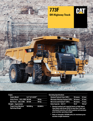 Камиони-самосвали Caterpillar 773F