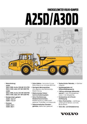 Съчленени самосвали Volvo A30D 6x6