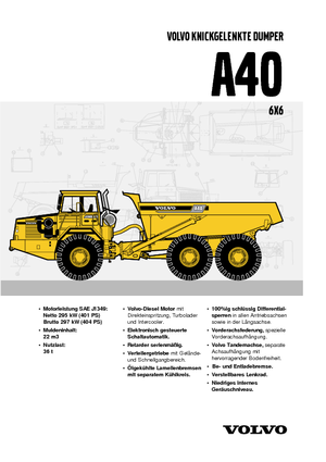 Съчленени самосвали Volvo A40