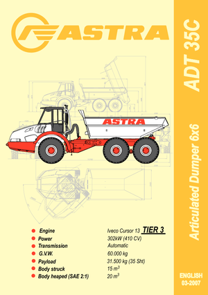 Съчленени самосвали Astra ADT 35 C