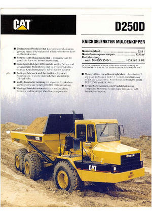 Съчленени самосвали Caterpillar D 250 D