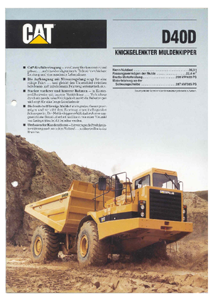 Съчленени самосвали Caterpillar D 40 D