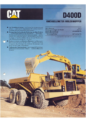 Съчленени самосвали Caterpillar D 400 D